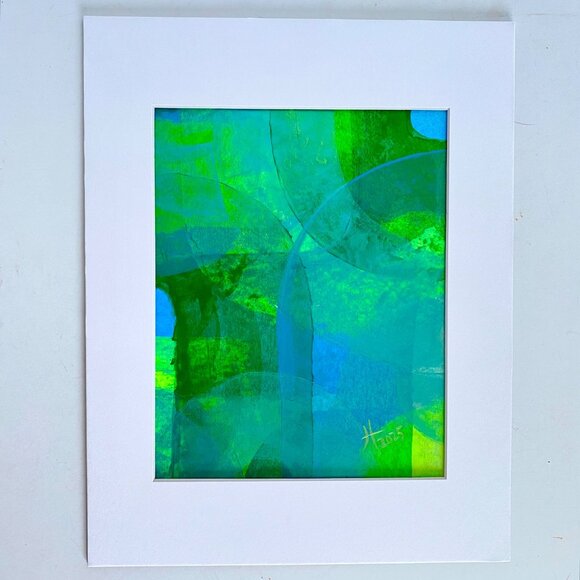 Intersectionality 3 Original Abstract Acrylic Painting 11x14in Mat Frame Ready - Picture 3 of 8